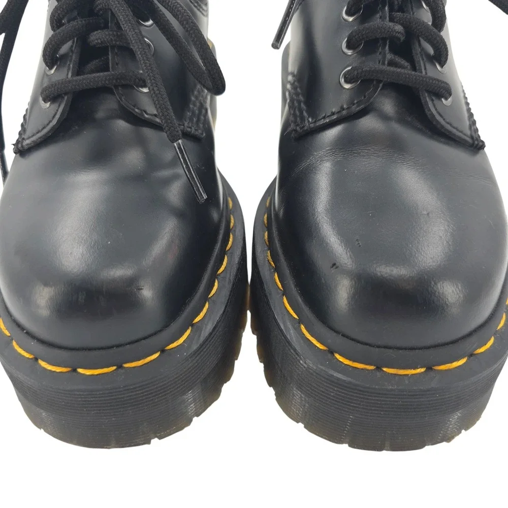 Free People M5/W6 Black Dr. Martens 8053‎ Quad Oxford Platform Loafers